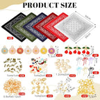 Misdary 276 Pcs DIY Bandana Necklace Scarf with Charm Choker with Pearl Western Cowgirl Boho Gold Charms Resin Charms Sea Shell Charm Adjustable Jewelry Scarf Necklaces Bandanas for Women Men