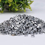 Letter Beads 1000pcs Acrylic Alphabet Letter Beads A-Z Letter for Jewelry Making (slivery) - color: slivery