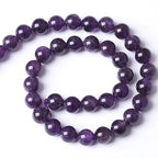 6MM Amethyst Round Loose Beads Natural Gem Beads Crystal Energy Stone Beads for Jewelry Making DIY Bracelet Necklace - color: Amethyst, size: 6MM