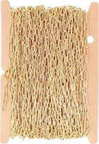 THREENEST 32.8-Feet Width 2.5mm Stainless Steel Paperclip Chains, 18K Real Gold Plated, Soldered Cable Long Craft Chain for Necklace Bracelet Earring Jewelry Making (2200-GOLD-10M) - color: Gold, size: Width 2.5mm-32.8 Feet