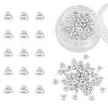 BEADIA Silver Plated Triangle Spacer Beads 4x2mm 50pcs for Jewelry Making Findings Non Tarnish - color: Silver, size: 4x2mm Triangle