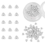 BEADIA Silver Plated Triangle Spacer Beads 4x2mm 50pcs for Jewelry Making Findings Non Tarnish - color: Silver, size: 4x2mm Triangle