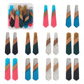 FASHEWELRY 20Pcs Hexagon Resin Wood Charms 3 Tone Polygon Wooden Earring Blanks Geometry Bohemia Earring Charms Wooden Earring Pieces Findings for Jewelry Making (RESI-TA0001-61-Biyun) - color: 3 Tone-Hexagon
