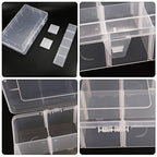 Umirokin 2 Pack 15 Grids Clear Plastic Organizer Box with Adjustable Dividers, Craft Storage Containers for Jewelry, Beads, Screws, Tackle Box, Washi Tapes, Small Parts Organizer for Arts and Crafts - size: 15 Girds 2 Packs