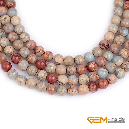 GEM-Inside Shoushan Stone Gemstone Loose Beads Natural Energy Power Beads for Jewelry Making 6mm Round 15 inches