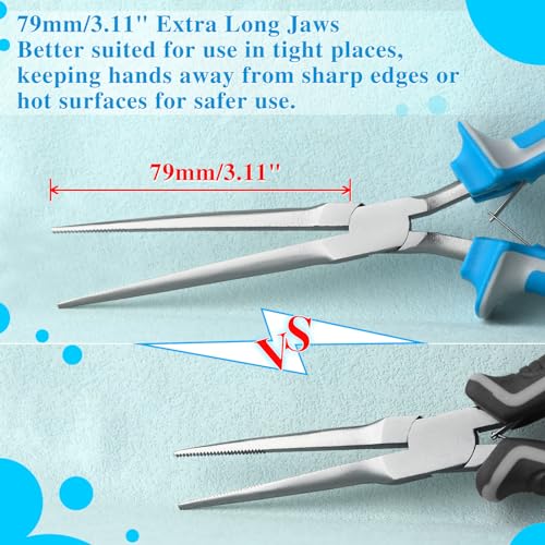 SPEEDWOX Micro Extra Long Needle Nose Pliers Mini Needle Nose Pliers fishing small needle nose pliers for jewelry making mini pliers jewelry making pliers long needle nose pliers hand tools - style: Micro Extra Long Needle Nose Pliers