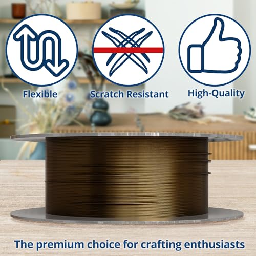 Soft Flex 26 Gauge Craft Wire - 27 Meters - Jewelry Wire with Tarnish Resistant Silver Plating - style: Vintage Bronze