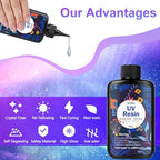 KISREL UV Resin Jewelry Making Kit, 300g Crystal Clear Resin with Light and Molds, DIY Jewelry Making Kit, Resina Starter Kits for Keychain and Earring - size: 300g