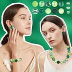 35 Pcs Chunky Bubblegum Beads 20mm Focal Pen Large Rhinestone Pearl Bead with Rhinestone Large Hole European Spacer Bead for DIY Beadable Pen School Jewelry Making Keychain Craft Making(Green) - color: Green