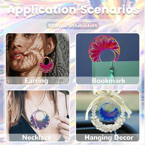Dazzling Colorful Filigree Charms Hollow Out Multicolor Geometric Filigree Pendants for DIY Jewelry Making Earrings Necklaces Components - color: Round-1