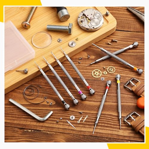 Chumia 8 Pieces Precision Watch Screwdriver Set, 0.6-1.8 mm Micro Jewelers Repair Screwdriver Set for Eyeglasses Jewelry Work, Electronics Repair(Flathead, Phillips) - size: 0.6-1.8 mm, style: Flathead, Phillips