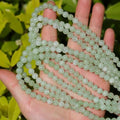 6mm Natural Stone Beads 65pcs Green Burmese Jade Polished Round Smooth Crystal Loose Gemstone Beads for Jewelry Making DIY Bracelet Necklace Earring Crafts Supplies - color: Green Burmese Jade 1 strand-65pcs