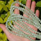 6mm Natural Stone Beads 65pcs Green Burmese Jade Polished Round Smooth Crystal Loose Gemstone Beads for Jewelry Making DIY Bracelet Necklace Earring Crafts Supplies - color: Green Burmese Jade 1 strand-65pcs