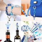 Sunrony 200Pcs Silicone Lentil Beads for Keychain Making, Bulk 12mm Silicone Abacus Spacer Beads for Necklace Bracelet Making Pens(Deep Blue) - color: G-Deep blue
