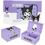 Hello Kitty Sanrio Kuromi Musical Jewelry Box for Girls Teens Women Kawaii Wind Up Music Box Jewelry Organizer Ring Holder Gifts for Women (Purple Kuromi) - style: Purple Kuromi
