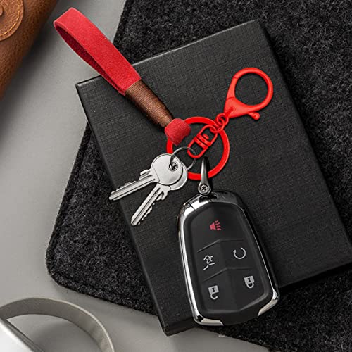 30Pcs Lobster Claw Clasps Keychain for Jewelry Making,Metal Lobster Clasp Swivel Trigger Clips with Swivel Clasps Hook Clips Flat Split Keychain Ring for DIY Craft Jewelry Making(Red) - color: Red