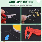 Keadic 950Pcs Jewelry Making Supplies Kit Includes Jewelry Wires, Eye Screw Pin, Jump Ring, Cord End, Lobster Clasps, Earring Hooks, Mini Jewelry Pliers for Earring Bracket Necklace Making