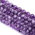 120PCS 6MM Purple Amethyst Dream Lace Beads Natural Quartz Crystal Stone Loose Beads for Jewelry Making DIY Bracelet Grade A+ - color: Purple Dream Lace Amethysts, size: 6mm (2 strands)