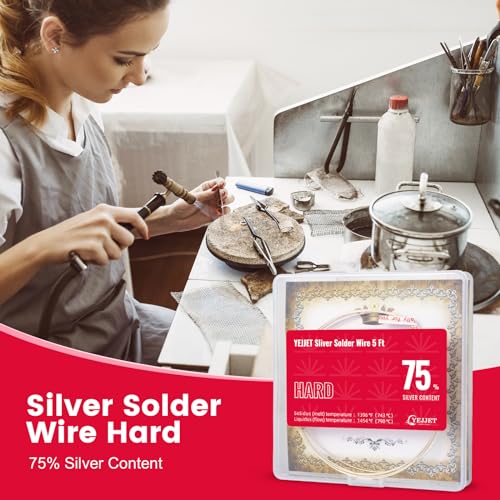 Silver Solder Wire Hard Silver Solder 22 Gauge for Jewelry Repair Silver Repair 5 FT - color: Hard Solder, size: 22 Gauge 5 Ft