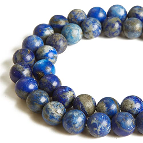 45pcs 8mm Natural Lapis Lazuli Beads Gemstone Beads Round Loose Beads for Jewelry Making - color: Lapis Lazuli, size: 8mm