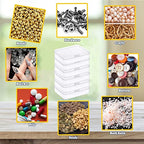 Goiio 6 Pcs 5.6x4.2x1.8 Inches Clear Rectangle Box for Collecting Small Items, Beads, Game Pieces, Business Cards, Crafts Accessories
