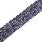 4mm Natural Stone Black Snowflake Jasper Frosted Matte Unpolished Round Spacer Beads for Jewelry Making Strand 15 inch - color: Black Snowflake, size: 4mm