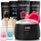 KoluaWax Premium Waxing Kit for Women - Beginner Friendly - Complete Wax Kit that includes 14oz of Wax Beads, Applicator, Pre and Post Care, Suitable for Sensitive Skin (Black) - Mothers Day Gifts - color: Black