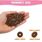 2000Pcs White Clay Beads Polymer Clay Spacer Beads Flat Beads 6mm Round Heishi Vinyl Beads for DIY Craft Gift Adults Bracelets Necklace Jewelry Making Earring Accessories (Brown) - color: Brown