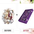 Siveit Velvet Jewelry Tray 48 Grid Jewelry Display Tray Organizer Box with Transparent Lid Rings Earrings Necklaces Pendants Display Box Suitable for Women and Girls (Purple) - color: Purple