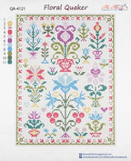 AllAboutEmbroideryUA Bead Embroidery kit Floral Quaker QA-4121 Beaded Cross Stitch Sampler