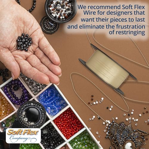 Soft Flex 21 Strand Beading Wire - Fine 0.14 Diameter - 30 Feet Design Wire - style: Bone Nylon