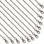 Lemonkey 24 Pack Necklace Chains Bulk,Bronze Plated DIY Cable Link Chains for Jewelry Making 16 Inches - color: Bronze, size: 16inch