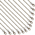 Lemonkey 24 Pack Necklace Chains Bulk,Bronze Plated DIY Cable Link Chains for Jewelry Making 24 Inches - color: Bronze, size: 24inch