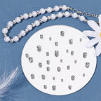 BENECREAT 80Pcs 4 Sizes Real Platinum Plated Spacer Beads, 3mm~6mm Round Brass Beads for Necklaces, Bracelets and Jewelry Making, 20Pcs/Size - color: Platinum