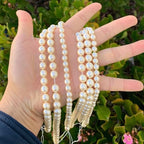 48pcs Adabele AAA Grade 8mm Natural Shell Pearl Loose Round Beads Freshwater Mother of Pearl Nacre 15 inch (Cream White) for DIY Craft Jewelry Making SP8-2 - color: Cream white/Warm white, size: 8mm (48pcs/1 Strand)