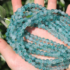 6mm Natural Stone Beads 65pcs Flower Jade Polished Round Smooth Crystal Loose Gemstone Beads for Jewelry Making DIY Bracelet Necklace Earring Crafts Supplies - color: Flower Jade 1 strand-65pcs