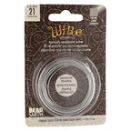 The Beadsmith Square Craft Wire - Medium Temper Beading Wire, Titanium Color, 21 Gauge, 4 Yards - color: Titanium, size: 21 Gauge, 4 Yard Coil