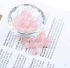AD Beads Natural Gemstone 8mm Round Loose Beads Big Hole 2.5mm Sized 40pcs (Rose Quartz) - color: Rose Quartz