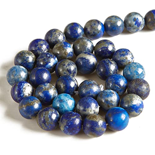 45pcs 8mm Natural Lapis Lazuli Beads Gemstone Beads Round Loose Beads for Jewelry Making - color: Lapis Lazuli, size: 8mm