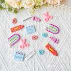 School Supplies Polymer Clay Cutters Set – Molds, Clay Cutters for Polymer Clay, Clay Earring Tools - color: O color