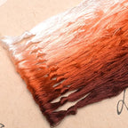 100% Nature Mulberry Handmade Embroidery Silk Thread Woven Jewelry Accessory Artificial Flowers Cross Stitch Floss DIY Sewing Kits 13 Gradient Colors 110m Each (30) - color: 30
