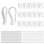 230PCS Earring Findings for Jewelry Making, Silver Earring Hooks ypoallergenic Fish Hooks for DIY Bulk Pack - color: Silver-Thin Earring Hooks