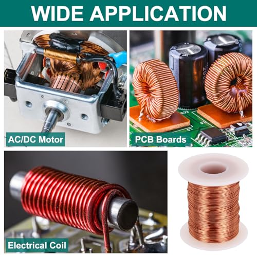 MECCANIXITY 24 AWG Magnet Wire, 24 Gauge Enameled Copper Wire, 8 oz Magnetic Coil Wire for Transformer, Motor, Electric, 155C(311F) - size: 24AWG