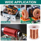 MECCANIXITY 24 AWG Magnet Wire, 24 Gauge Enameled Copper Wire, 8 oz Magnetic Coil Wire for Transformer, Motor, Electric, 155C(311F) - size: 24AWG