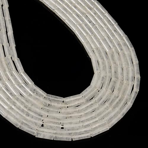 29 Pcs 4x13mm Natural Clear Quartz Crystal Bead Cylinder Column Tube Spacer Beads for Jewelry Bracelets Making Adults Crafts - color: Clear Quartz, size: 4x13mm