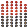 Cheriswelry 52Pcs 8mm Natural Gemstone Letter Beads Black Red Agate Alphabet Spacer Beads for DIY Crafts Necklace Bracelet Jewelry Making - color: Agate with Letter-Mixed Color