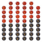 Cheriswelry 52Pcs 8mm Natural Gemstone Letter Beads Black Red Agate Alphabet Spacer Beads for DIY Crafts Necklace Bracelet Jewelry Making - color: Agate with Letter-Mixed Color