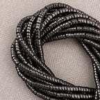 150PCs Natural Black Obsidian Spacer Beads, Loose Semi Precious Flat Round Gemstone Heishi Disc Stone Beads for Beading Jewelry Making 4mm*2mm 38cm - color: Black Obsidian, size: 4MM*2MM