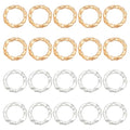 PH PandaHall 200PCS 17mm Hoop Earring Circle Charms, 2 Colors Alloy Hammered Circle Link Round Linking Rings Metal Circles Charms Links for DIY Earring Necklaces Bracelets Jewelry Making Supplies