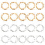 PH PandaHall 200PCS 17mm Hoop Earring Circle Charms, 2 Colors Alloy Hammered Circle Link Round Linking Rings Metal Circles Charms Links for DIY Earring Necklaces Bracelets Jewelry Making Supplies